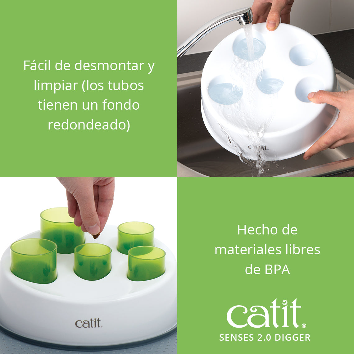 Comedero antivoracidad para gatos Catit Senses Digger