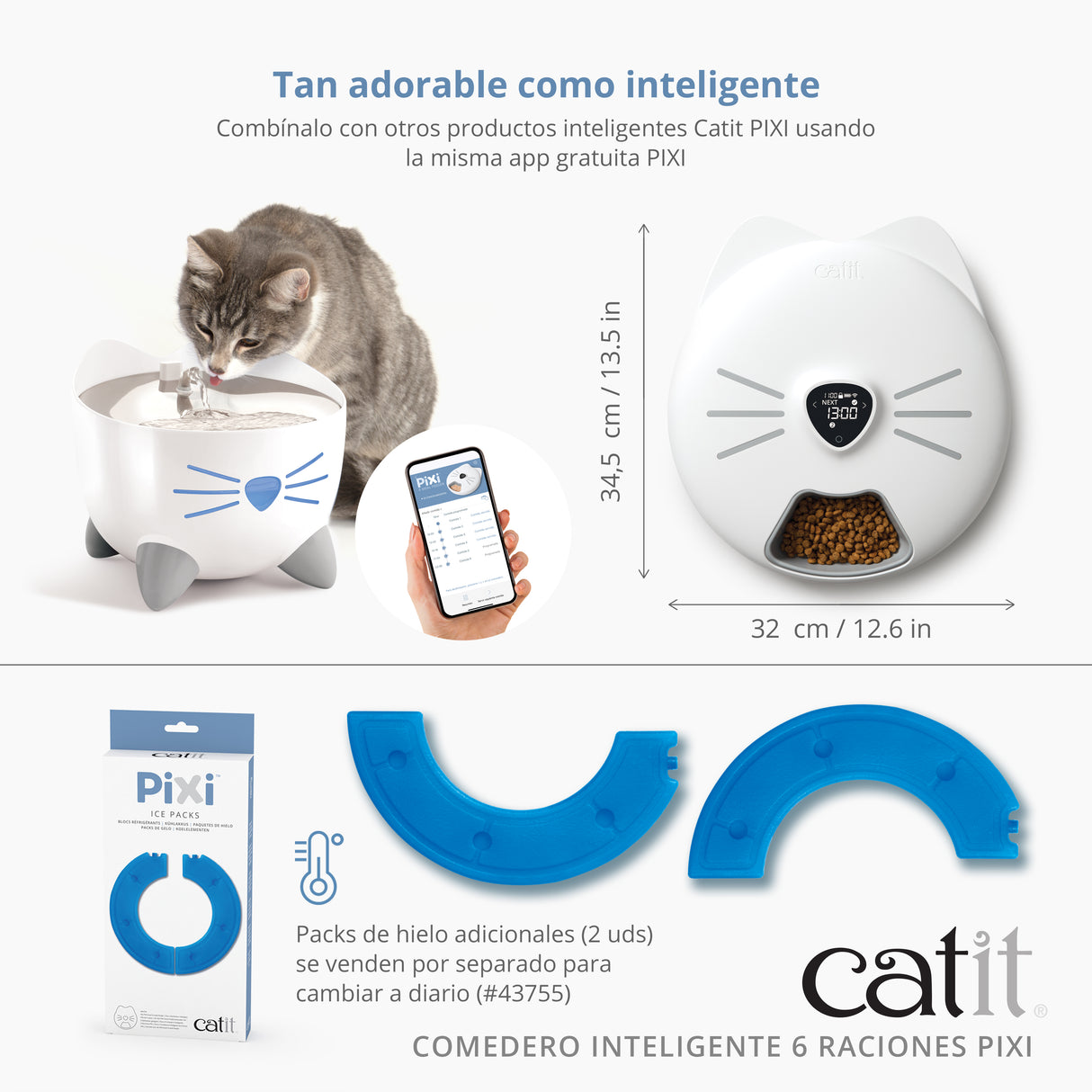 Comedero Inteligente 6 Raciones para gatos Catit PIXI
