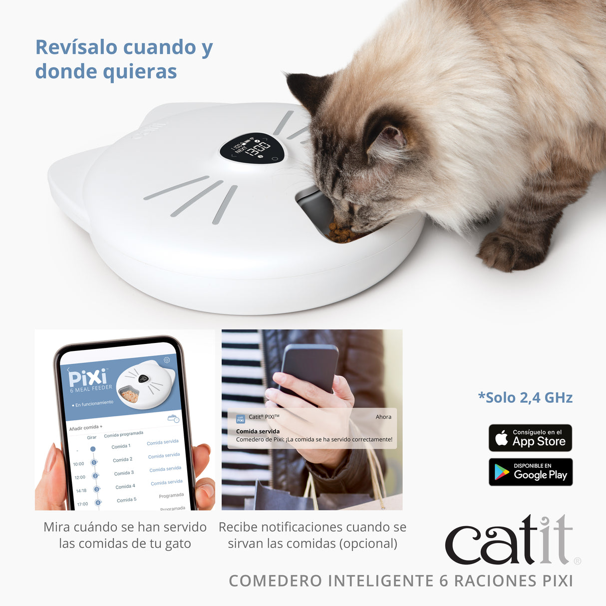 Comedero Inteligente 6 Raciones para gatos Catit PIXI