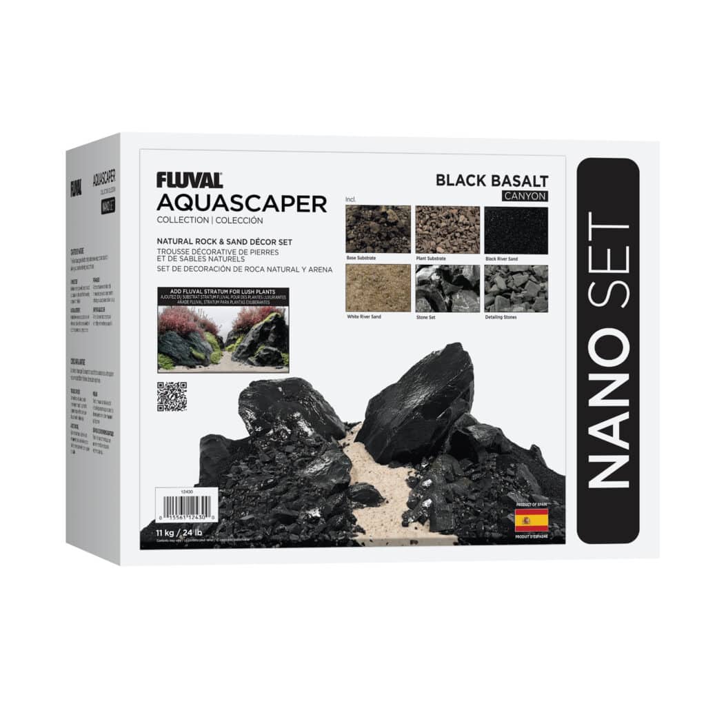 Kit de piedras y grava para acuascaping Fluval - Negro