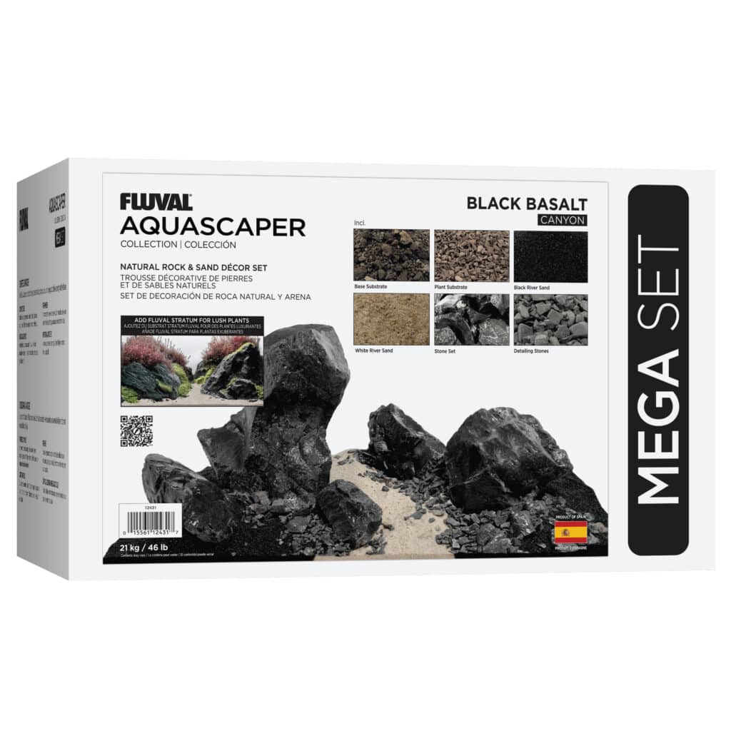 Kit de piedras y grava para acuascaping Fluval - Negro