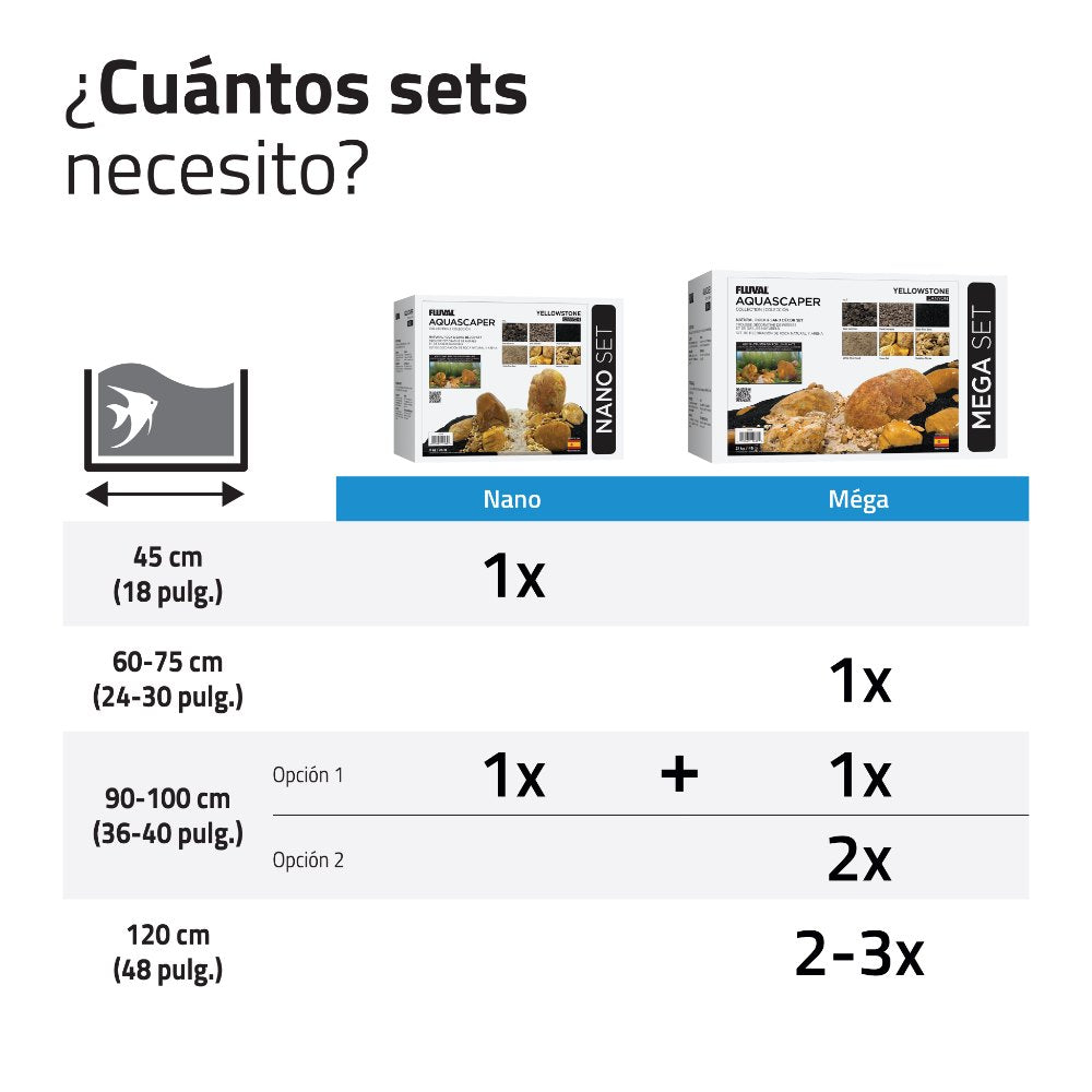 Kit de piedras y grava para acuascaping Fluval - Ámbar