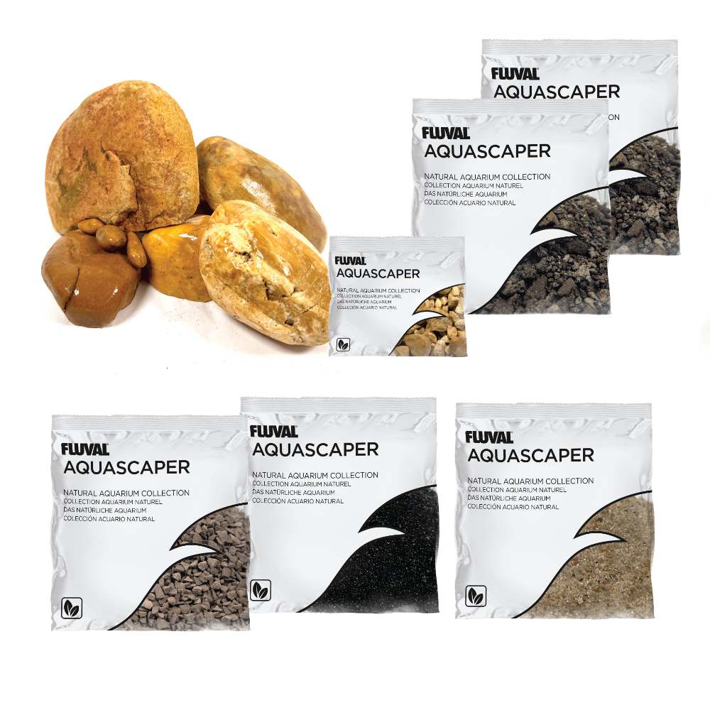 Kit de piedras y grava para acuascaping Fluval - Ámbar
