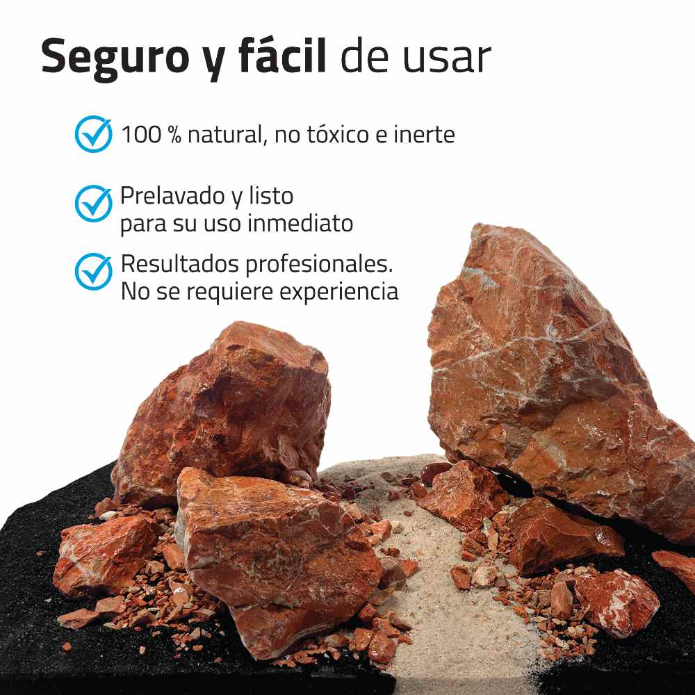 Kit de piedras y grava para acuascaping Fluval - Rojo
