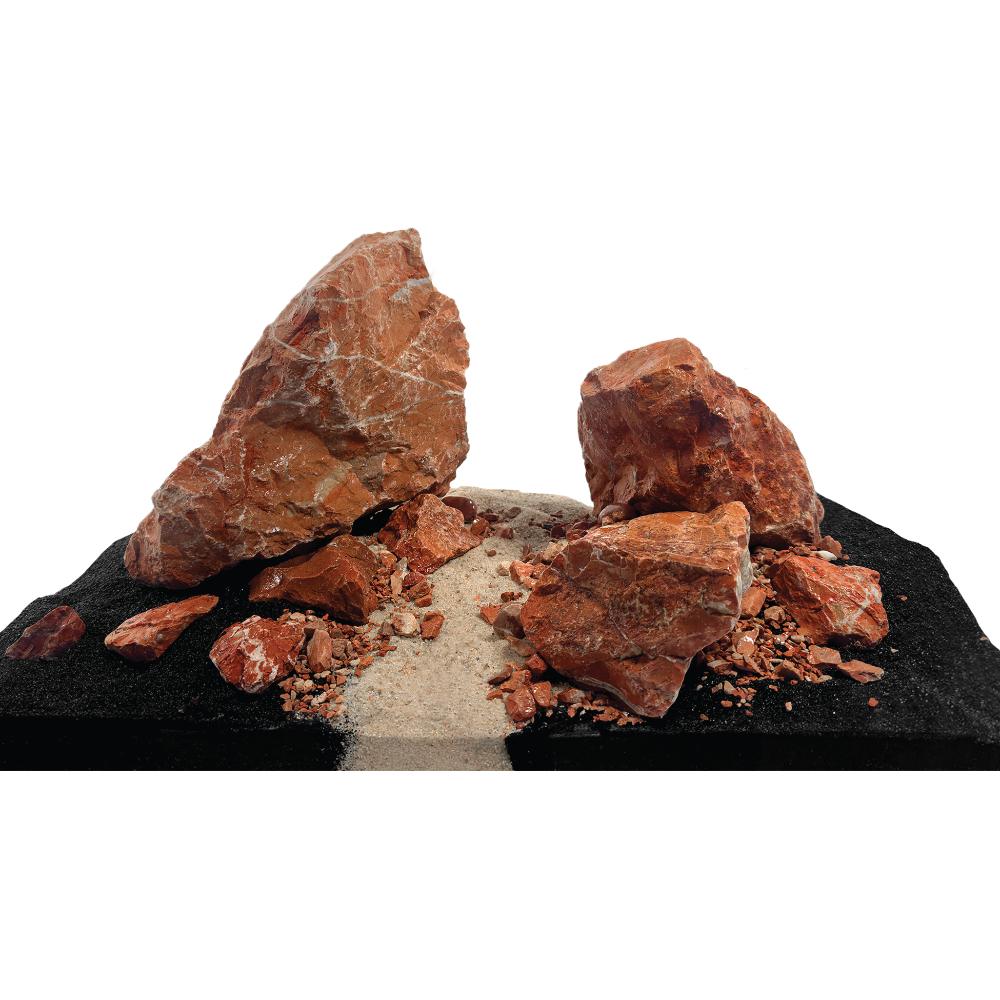 Kit de piedras y grava para acuascaping Fluval - Rojo