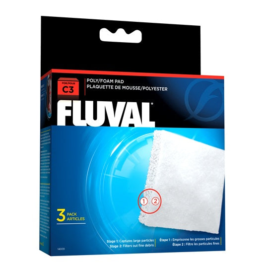 Foamex/Poliéster para filtro mochila Fluval C - Pack de 3