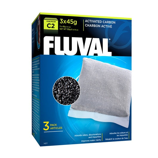 Carbón activado para filtro mochila Fluval C - Pack de 3