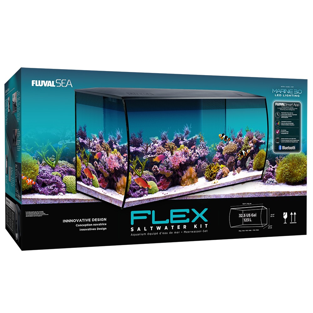Acuario de agua salada de diseño Fluval Flex Marino de 123L