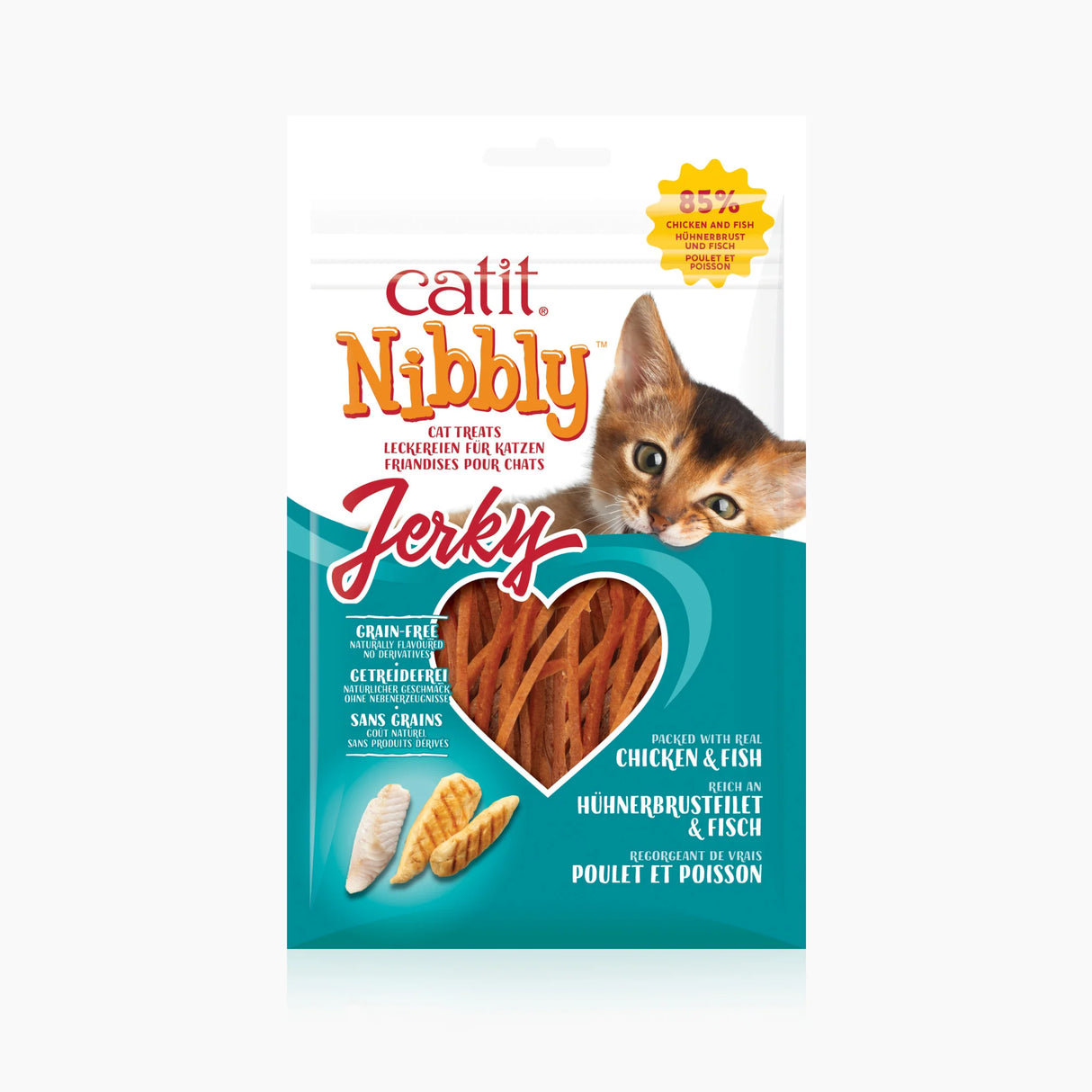 Snacks masticables para gatos Catit Nibbly Jerky