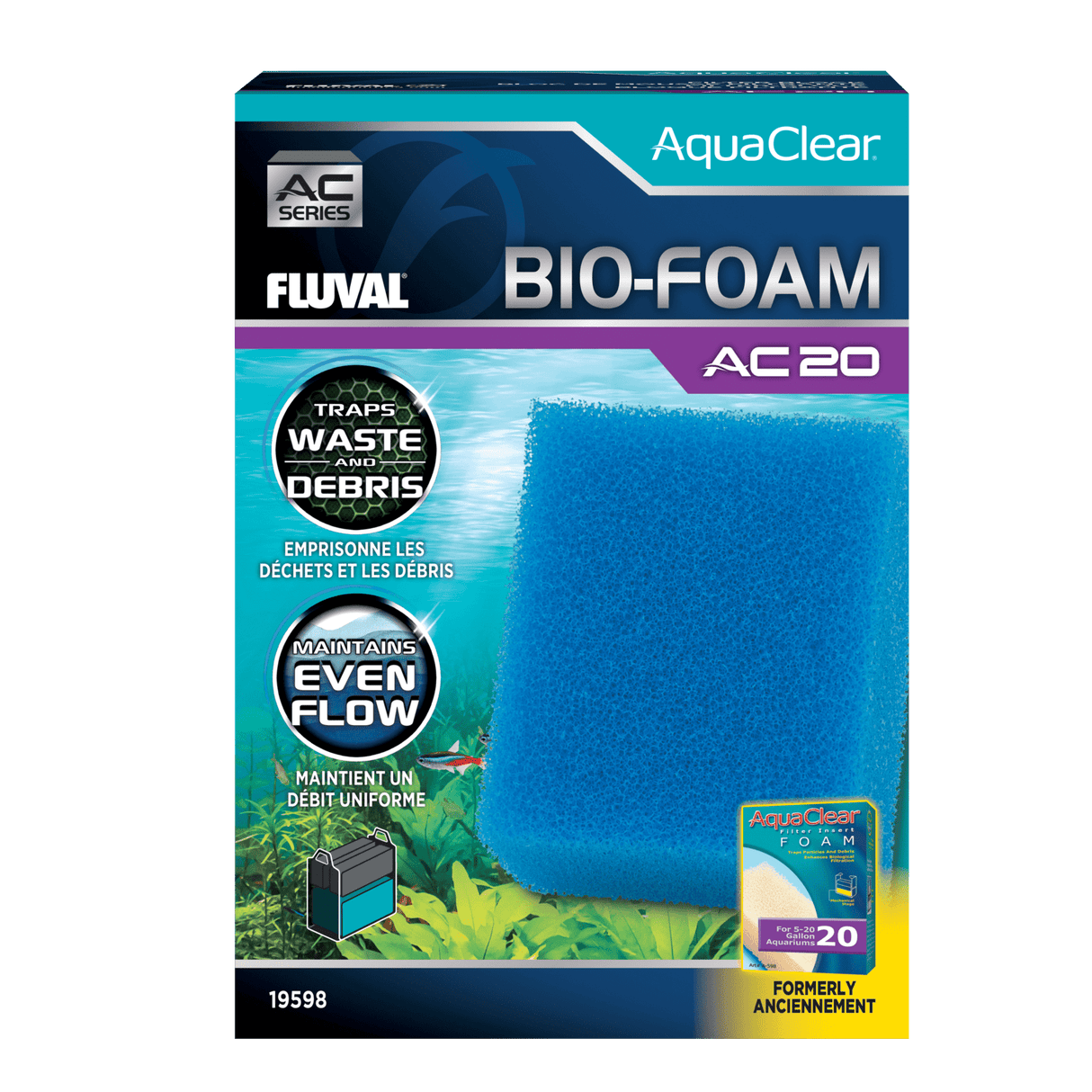 Bio-esponja azul para filtro AquaClear Fluval AC - Pack de 1