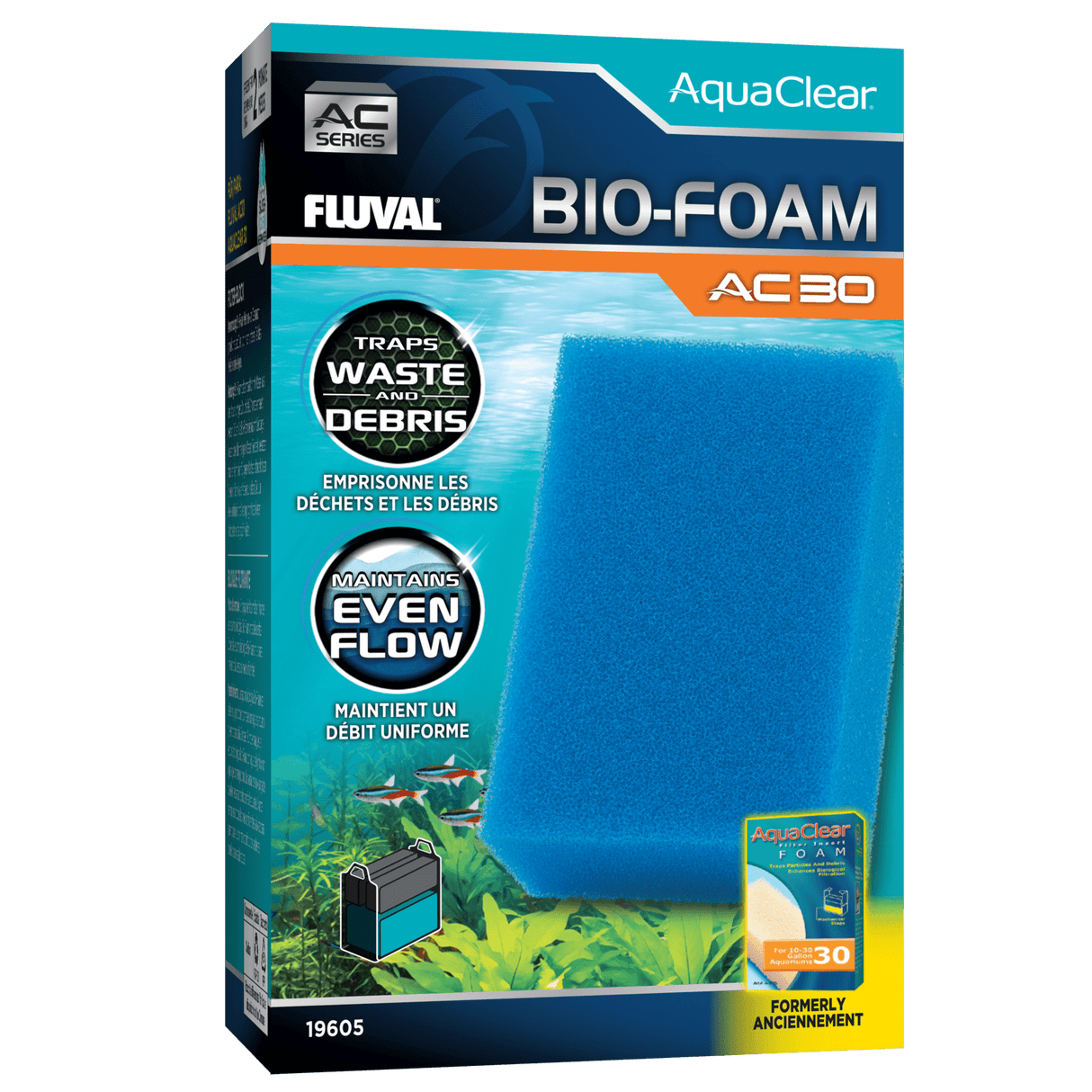 Bio-esponja azul para filtro AquaClear Fluval AC - Pack de 1