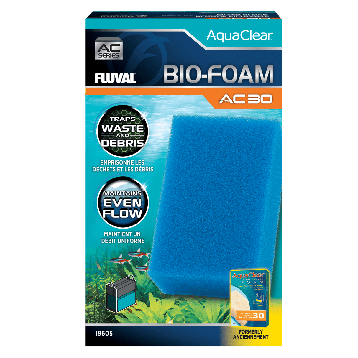 Bio-esponja azul para filtro AquaClear Fluval AC - Pack de 1