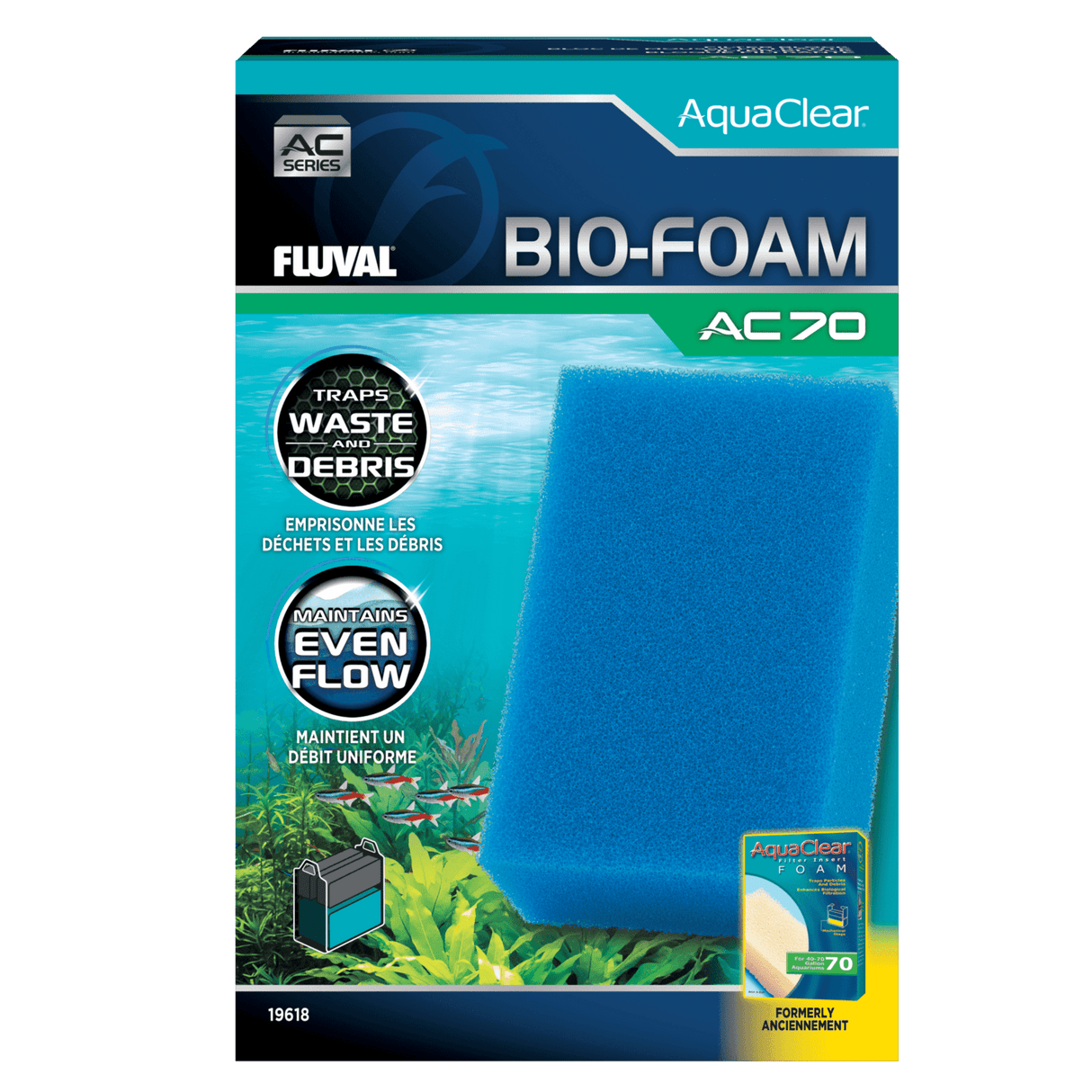 Bio-esponja azul para filtro AquaClear Fluval AC - Pack de 1