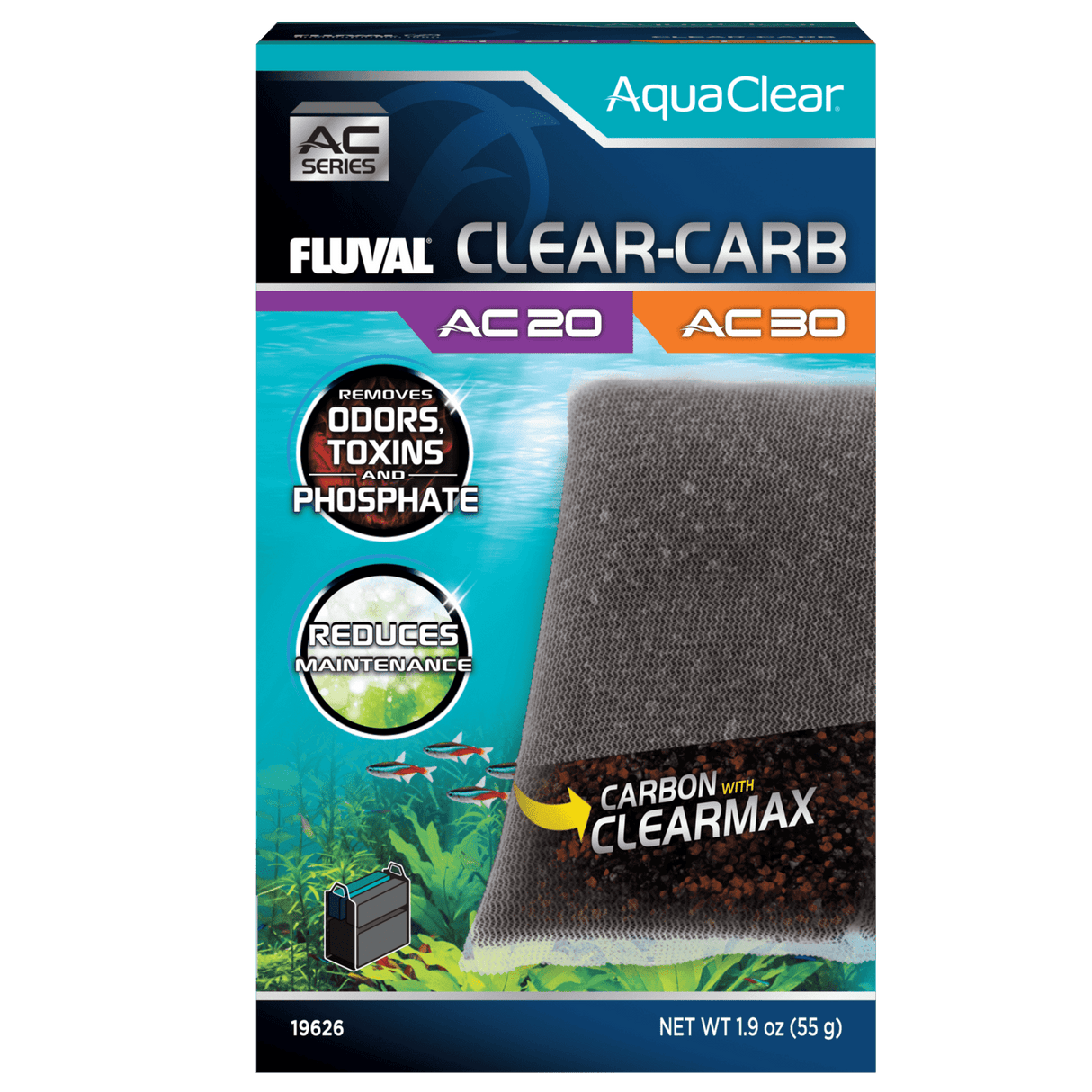 Material filtrante Clear-Carb para filtro AquaClear Fluval AC