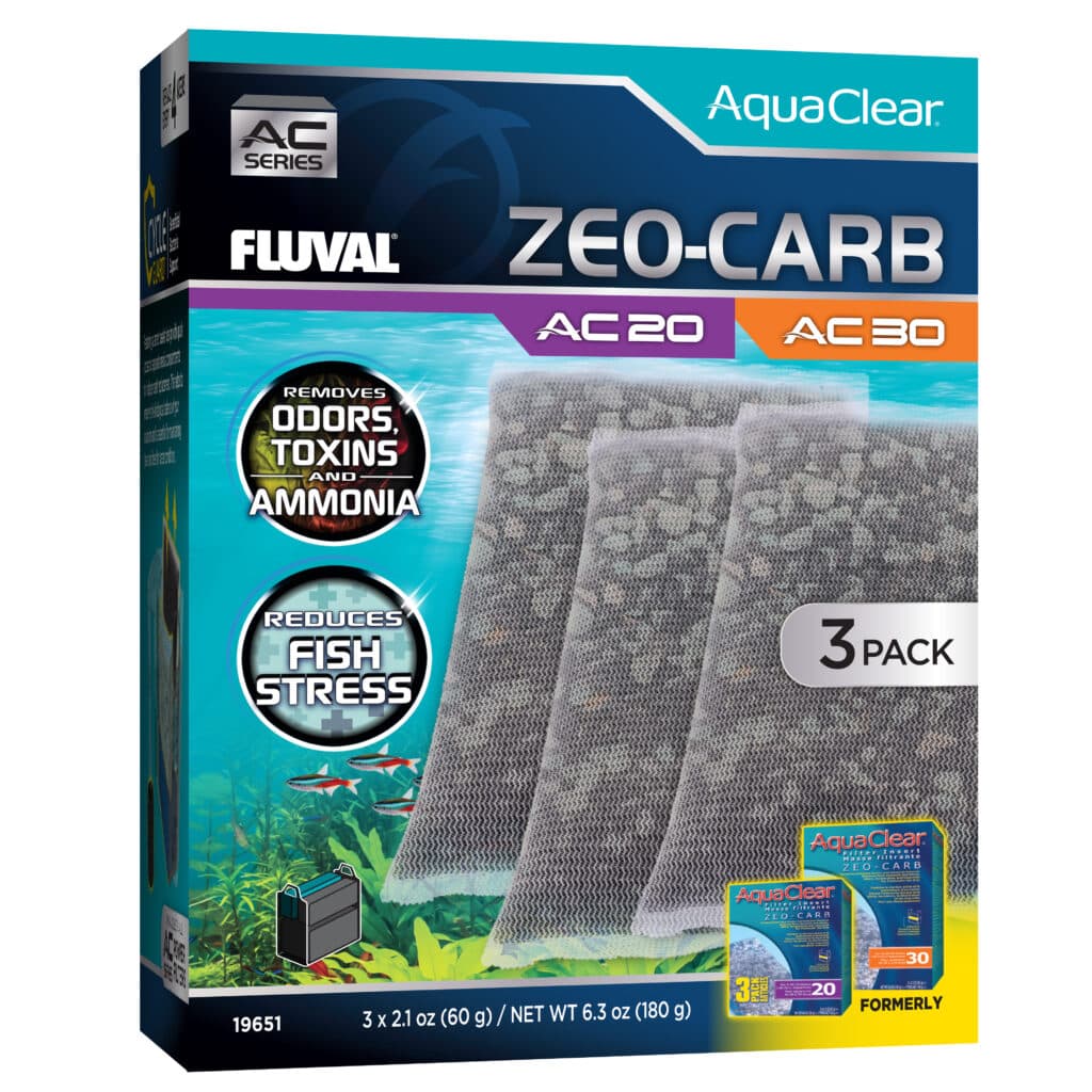 Pack ahorro Zeo-Carb para filtro AquaClear Fluval AC - Pack de 3