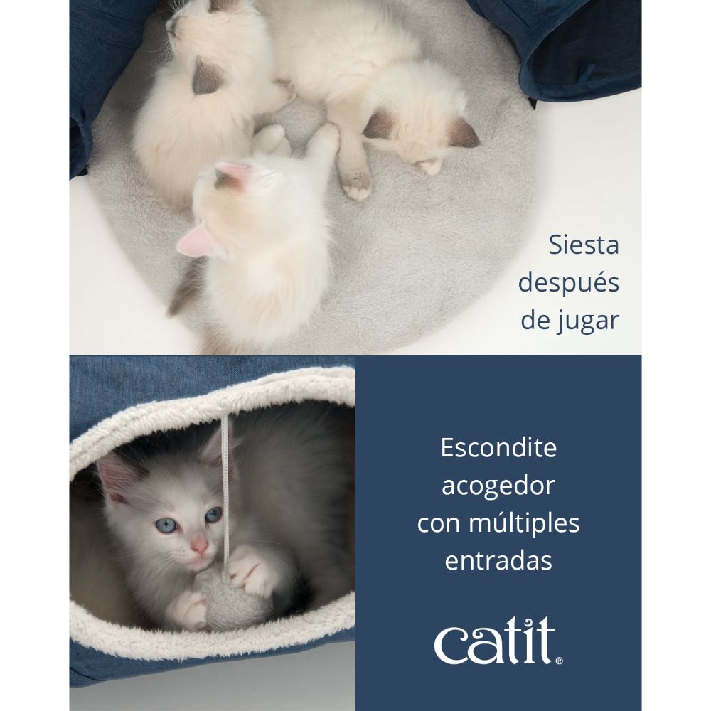 Túnel para gatos con cojín Catit Vesper Tunnel