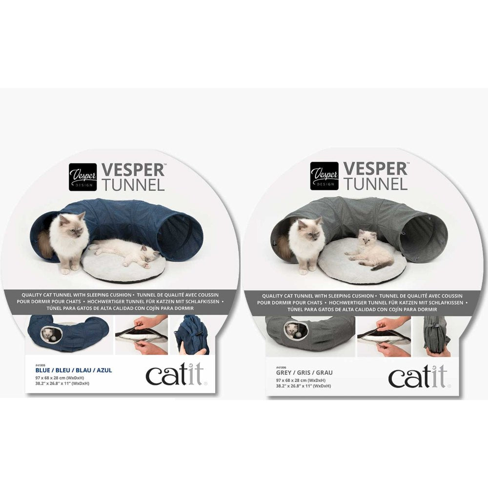 Túnel para gatos con cojín Catit Vesper Tunnel