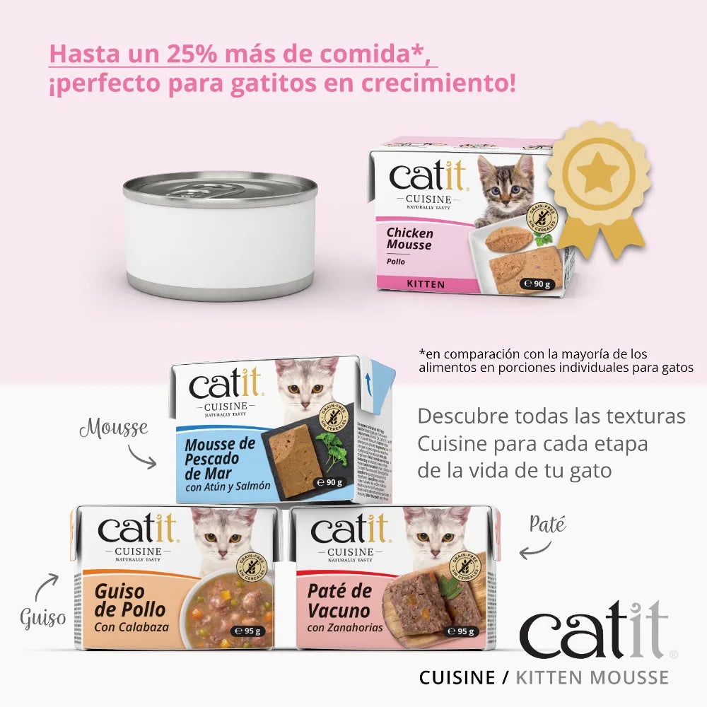 Mousse de Pollo para Gatito Junior Catit Cuisine Kitten