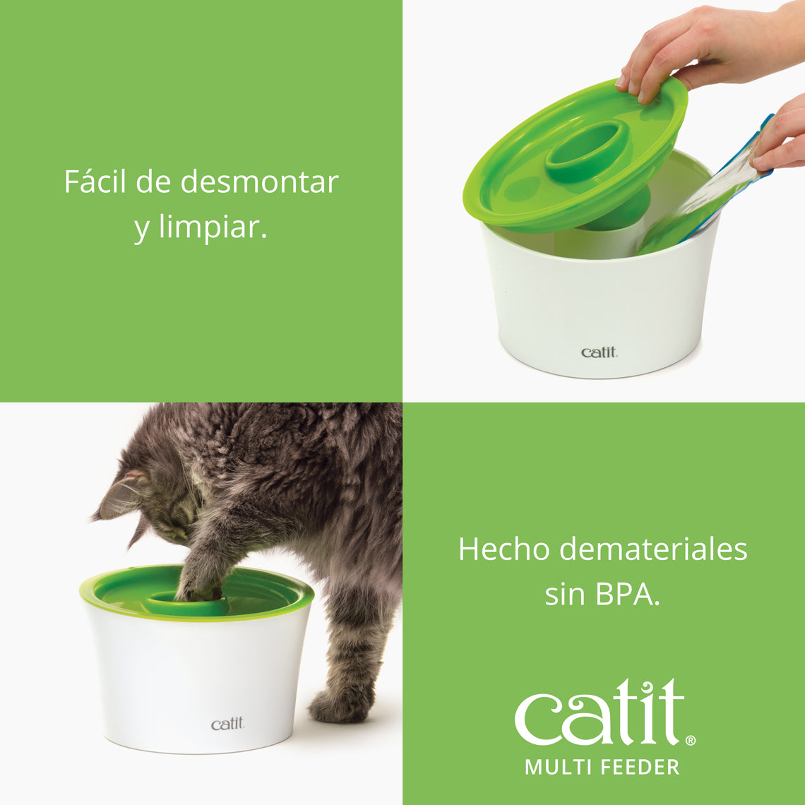 Comedero antivoracidad para gatos Catit Multi Feeder