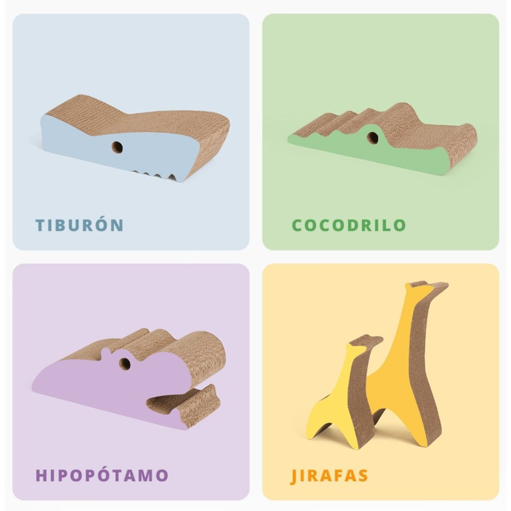 Rascador de cartón con forma de animales Catit Zoo