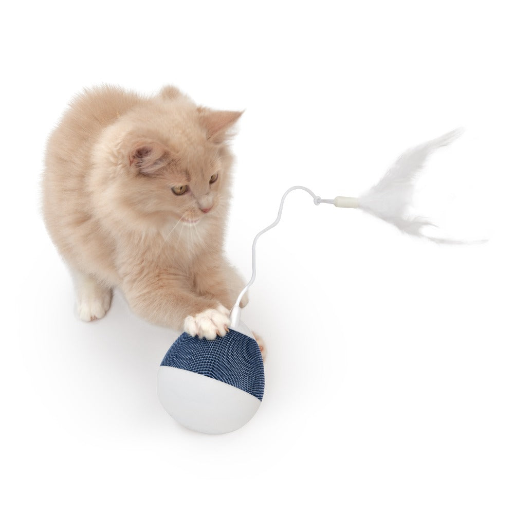 Dispensador se snacks y juguete con pluma para gatos Catit PIXI Spinner
