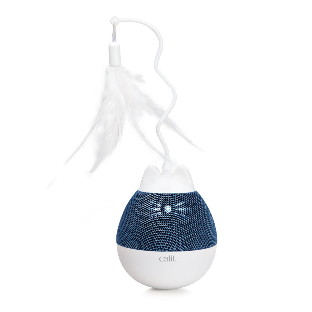 Dispensador se snacks y juguete con pluma para gatos Catit PIXI Spinner