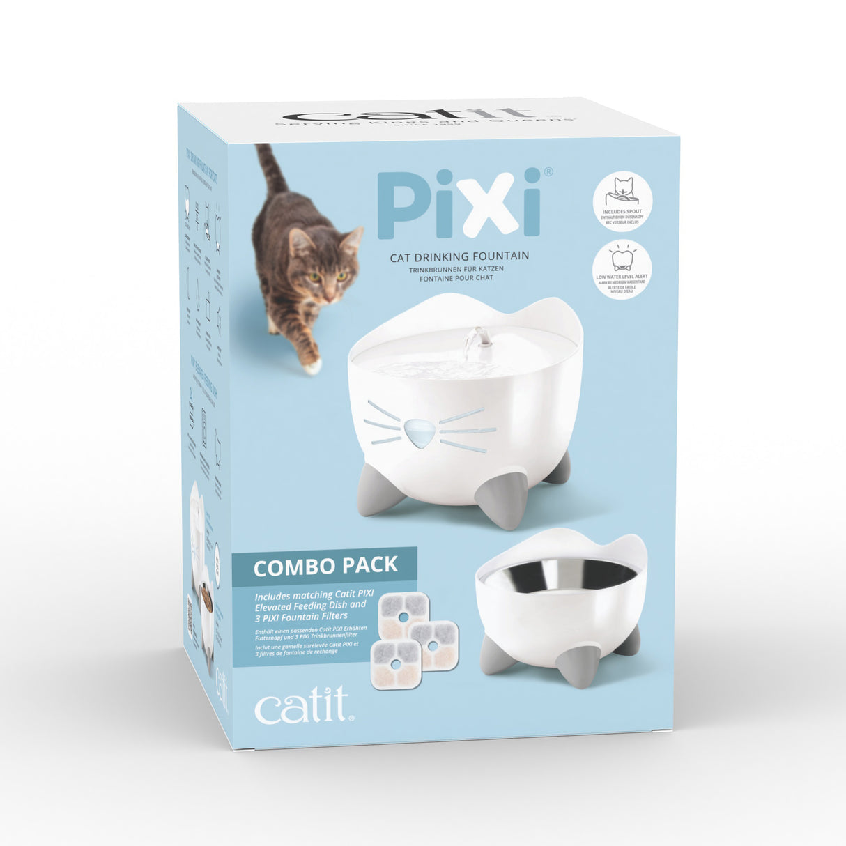 Combo de fuente y comedero para gatos Catit PIXI