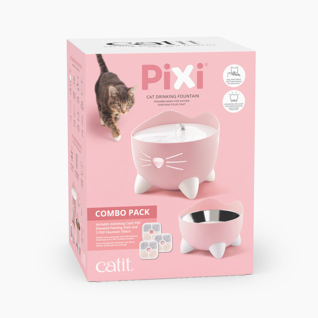 Combo de fuente y comedero para gatos Catit PIXI