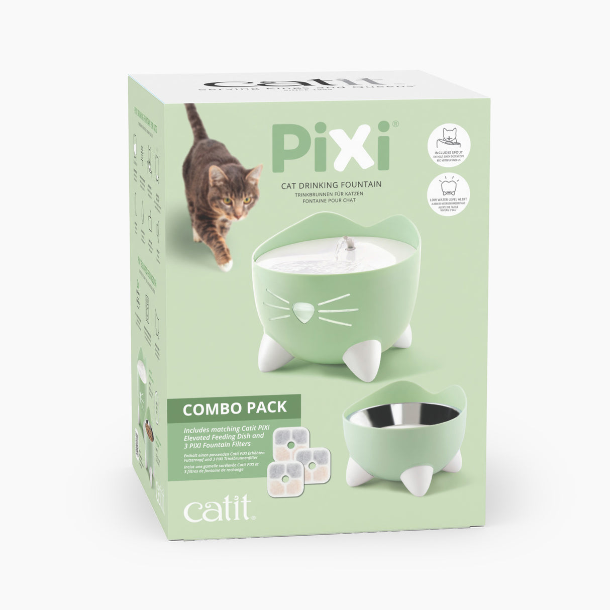Combo de fuente y comedero para gatos Catit PIXI