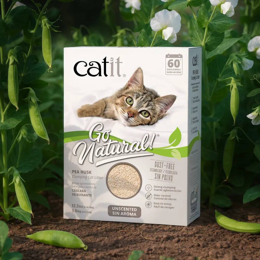 Arena para Gatos Aglomerante de Cáscara de Guisante Catit Go Natural