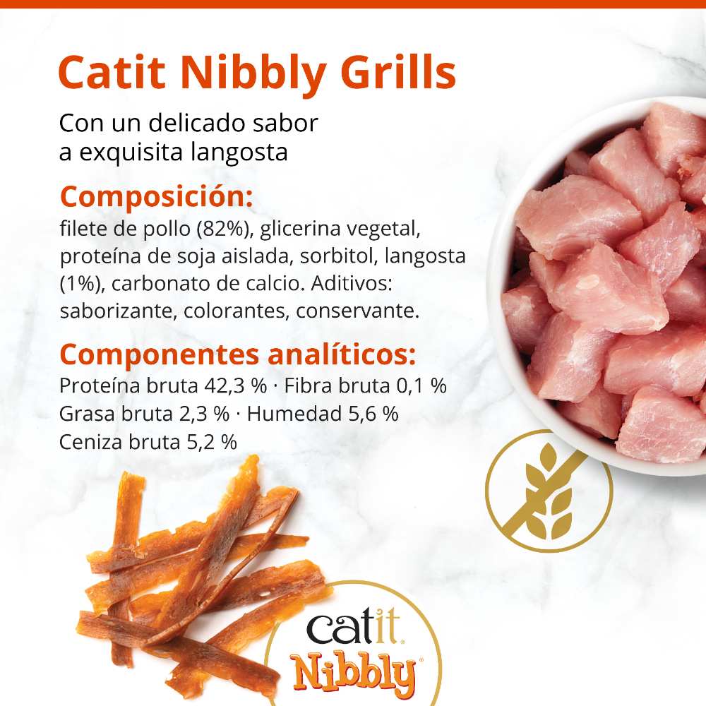 Snacks masticables para gatos Catit Nibbly Grills
