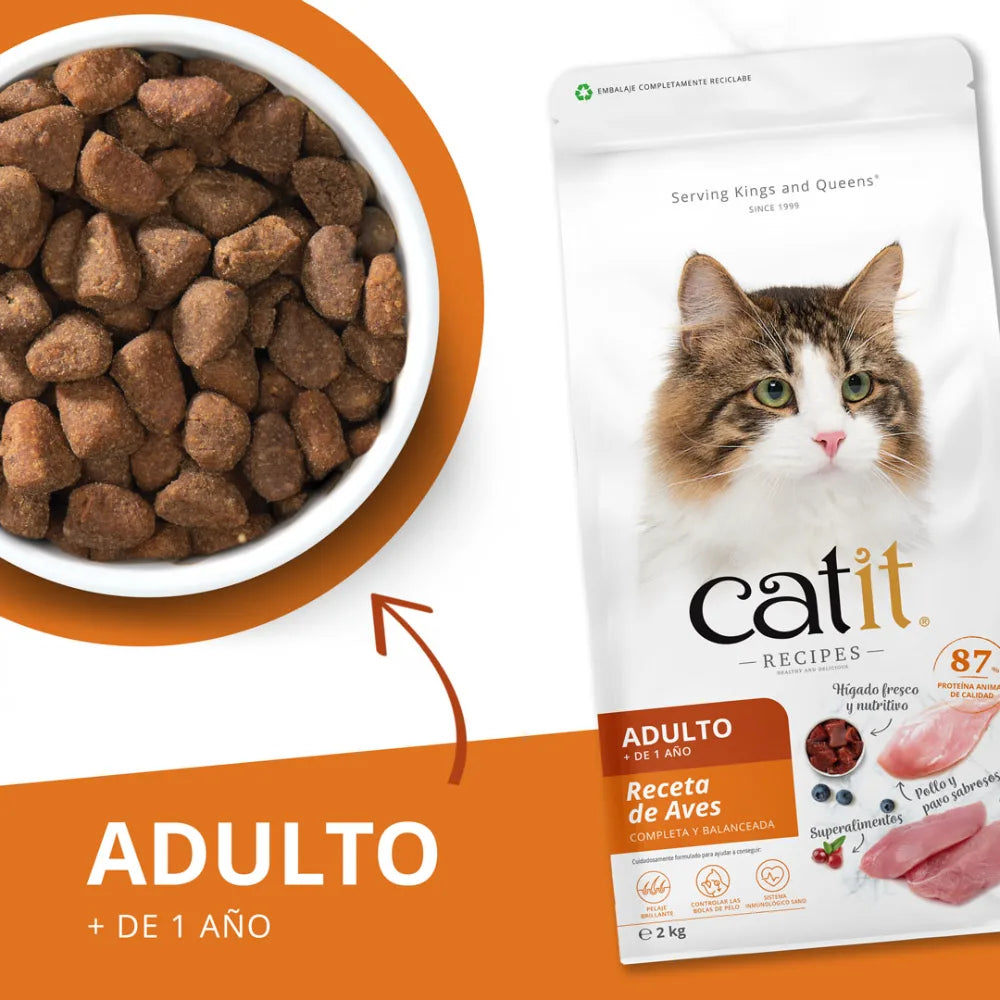 Pienso para gatos quisquillosos Catit Recipes - Receta de Aves para ADULTO