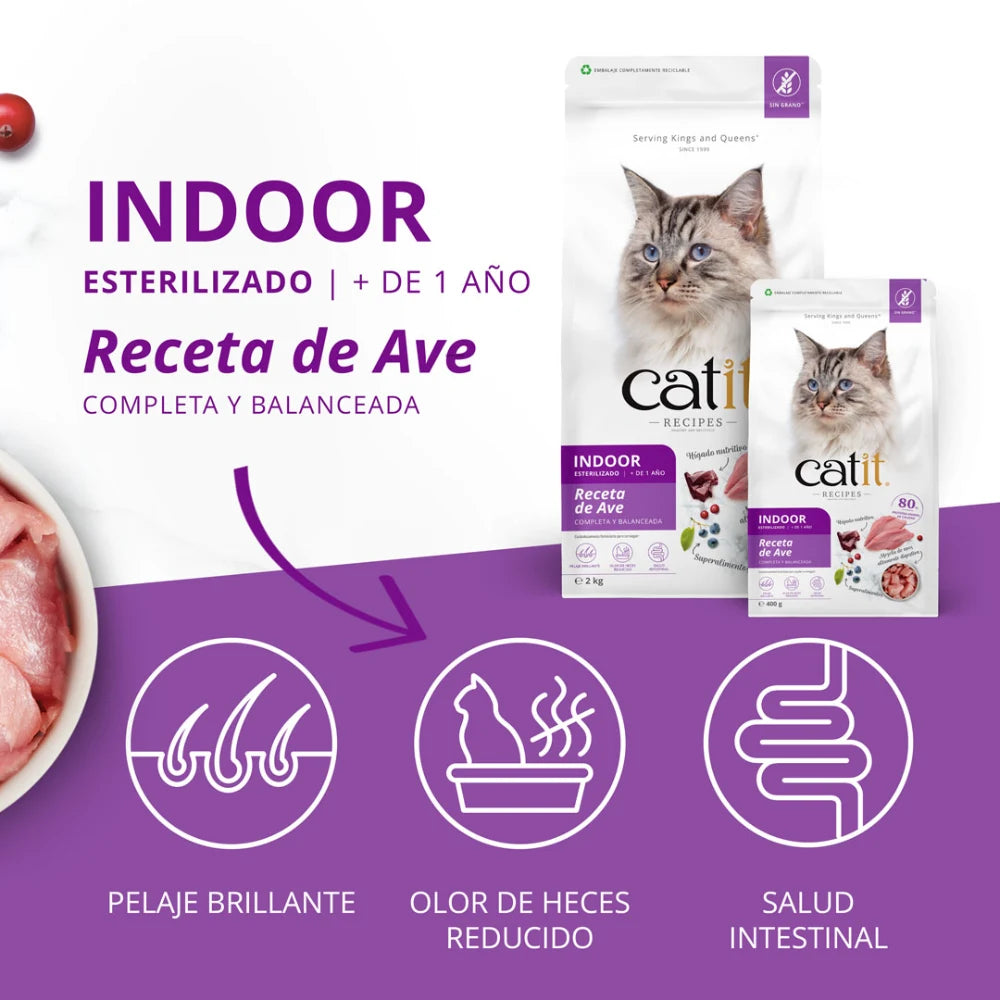 Pienso para gatos Catit Recipes - Receta de Aves para ESTERILIZADO