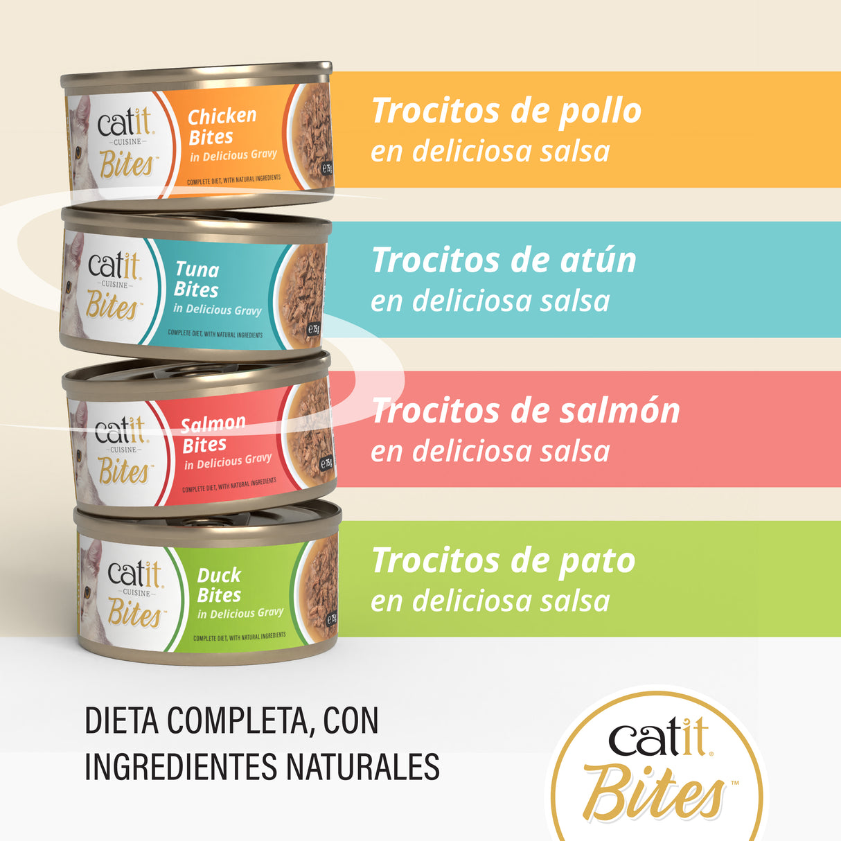 Trocitos de carne en salsa para gatos Catit Cuisine Bites