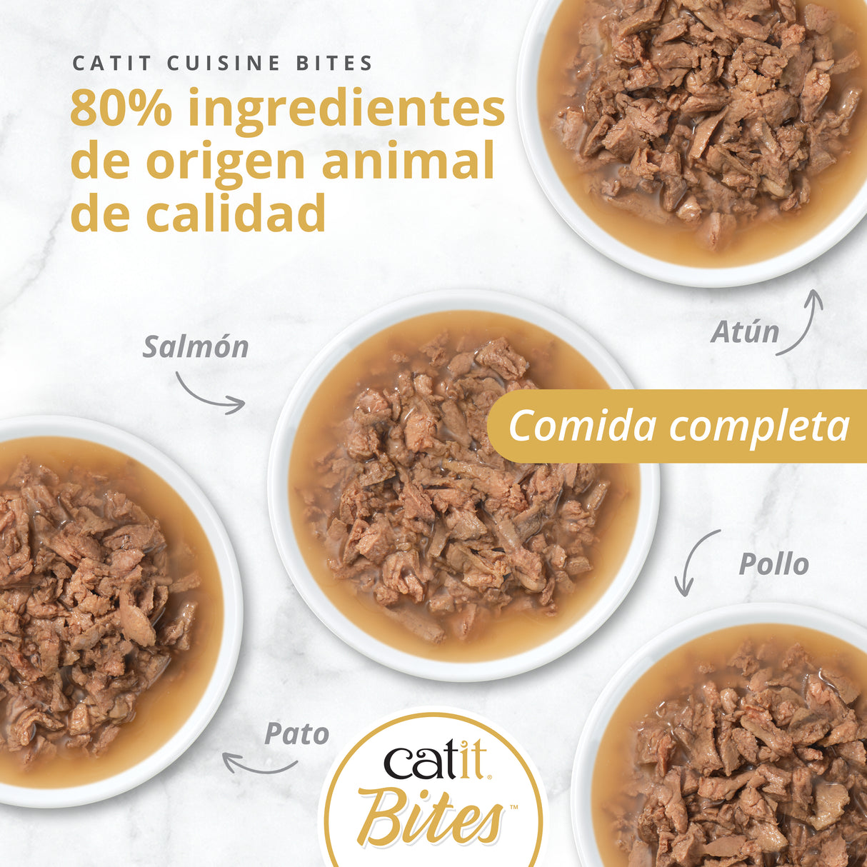 Trocitos de carne en salsa para gatos Catit Cuisine Bites