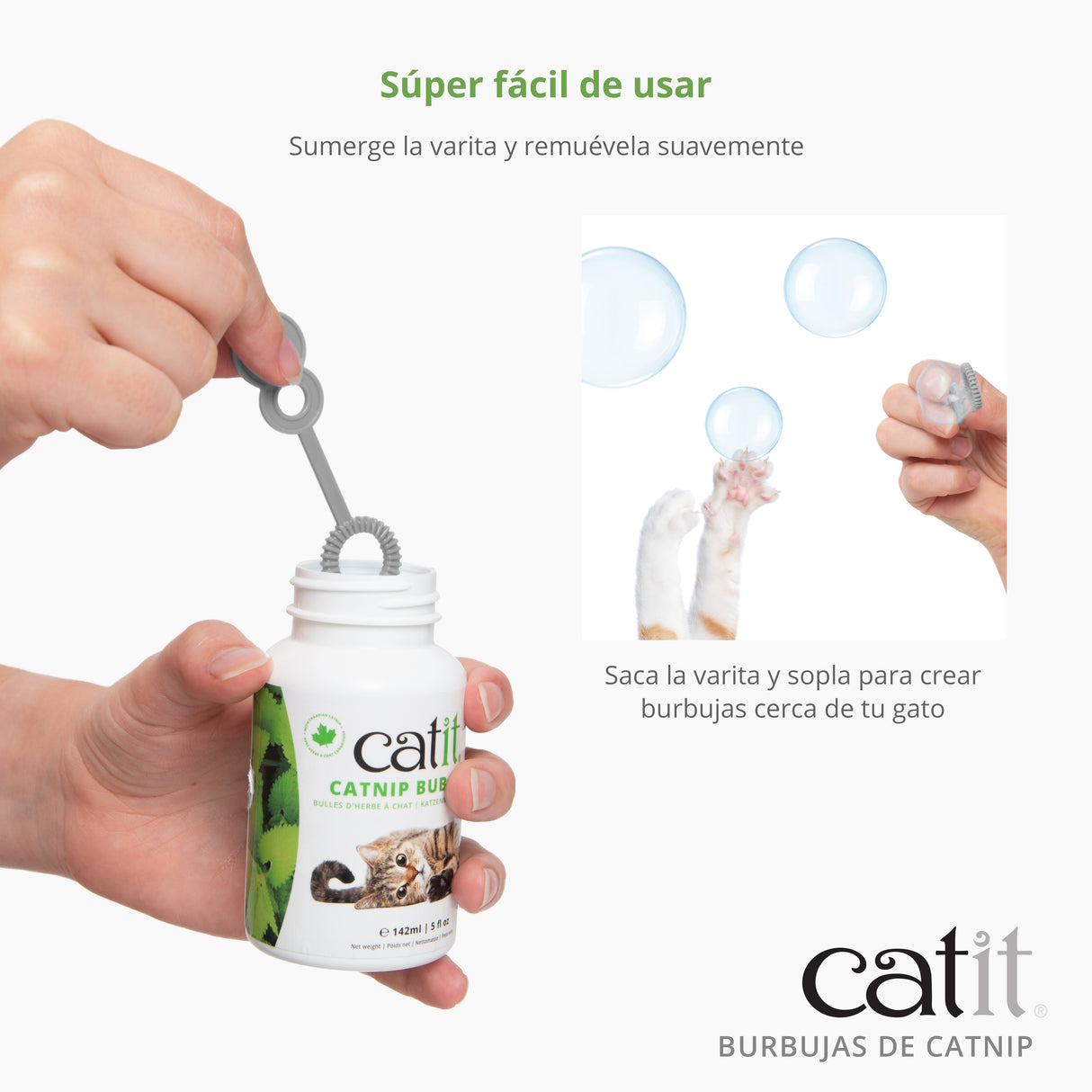 Catnip en Burbujas para gatos Catit