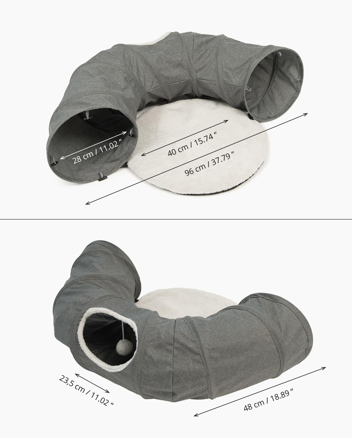 Túnel para gatos con cojín Catit Vesper Tunnel