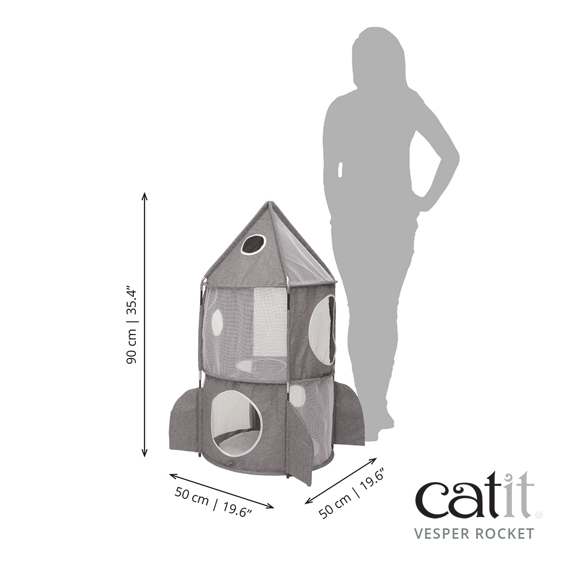 Cohete de juego plegable para gatos Catit Vesper Rocket