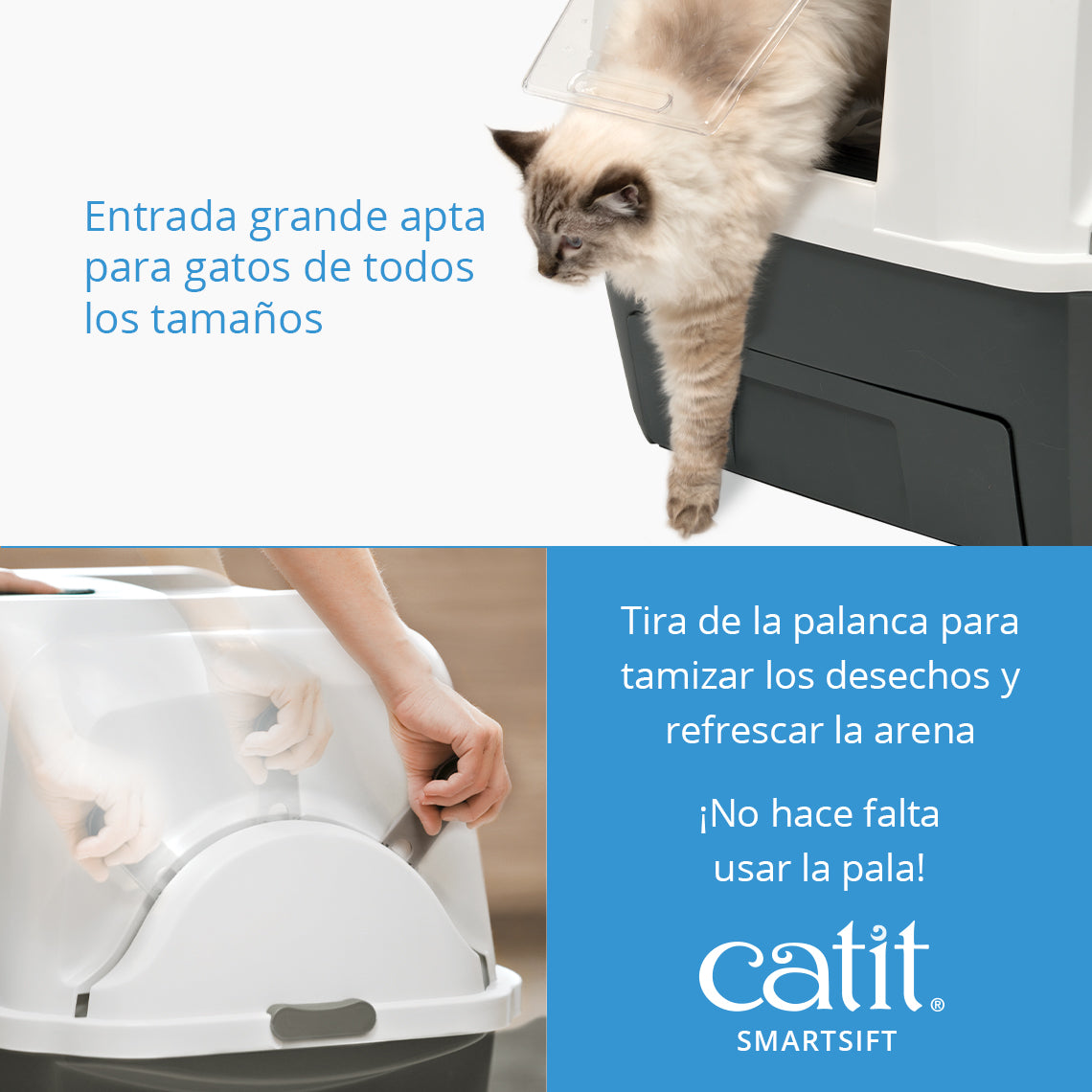 Arenero Auto Limpiable para gatos Catit Smartsift