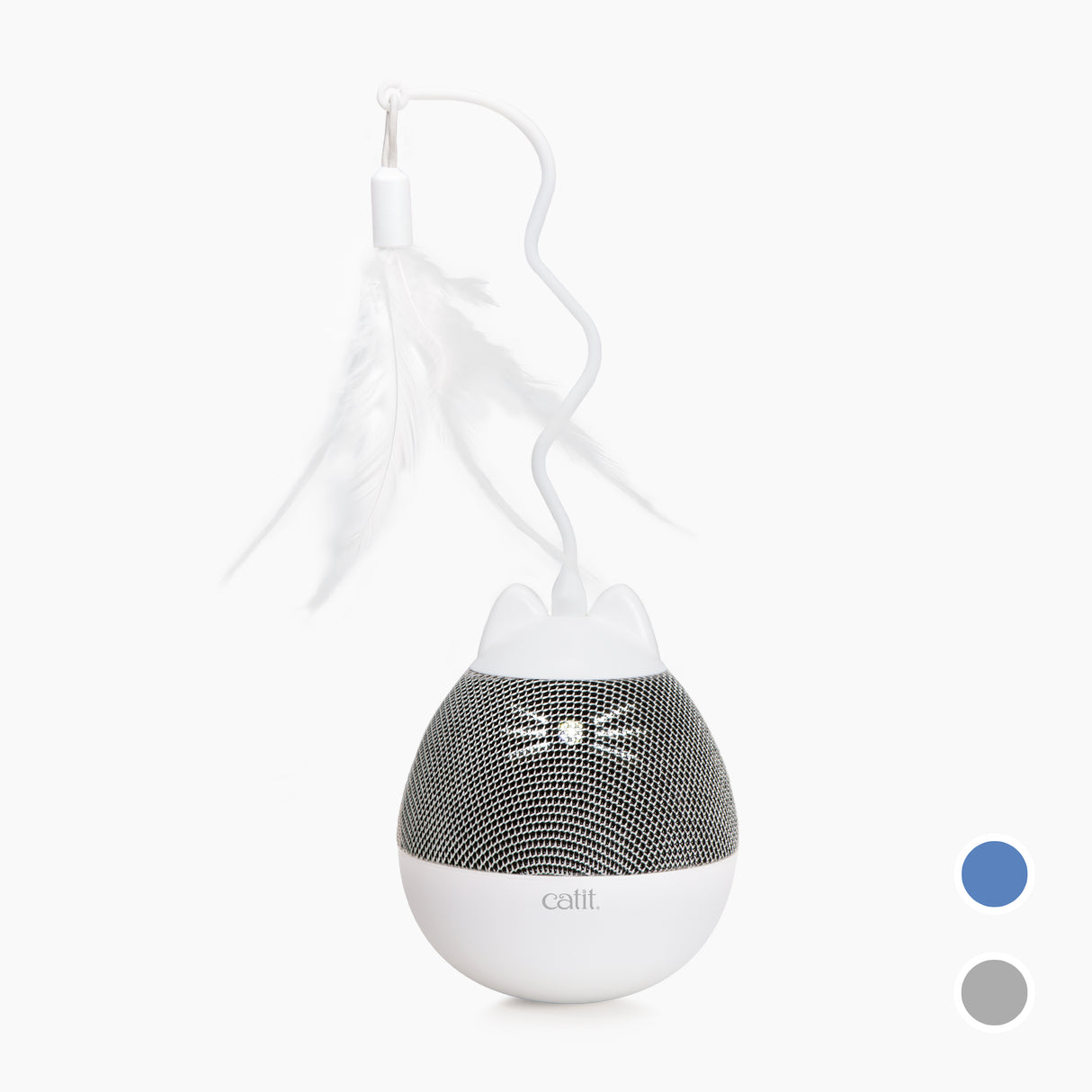 Dispensador se snacks y juguete con pluma para gatos Catit PIXI Spinner