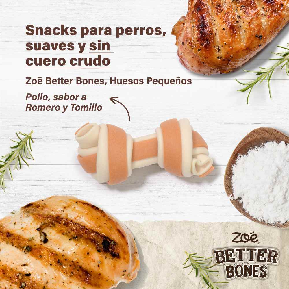 Huesitos suaves para perros Zoë Better Bones Pack de 10