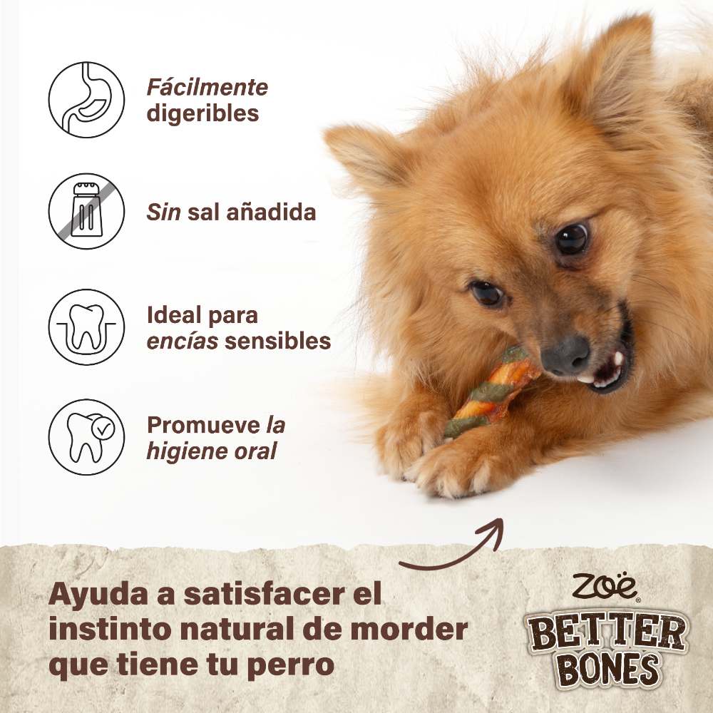 Twists envueltos en pollo para perros Zoë Better Bones Pack de 27