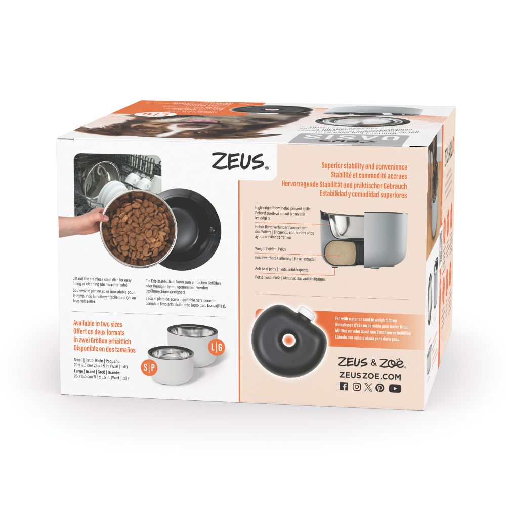 Comedero elevado con peso Zeus Oasis