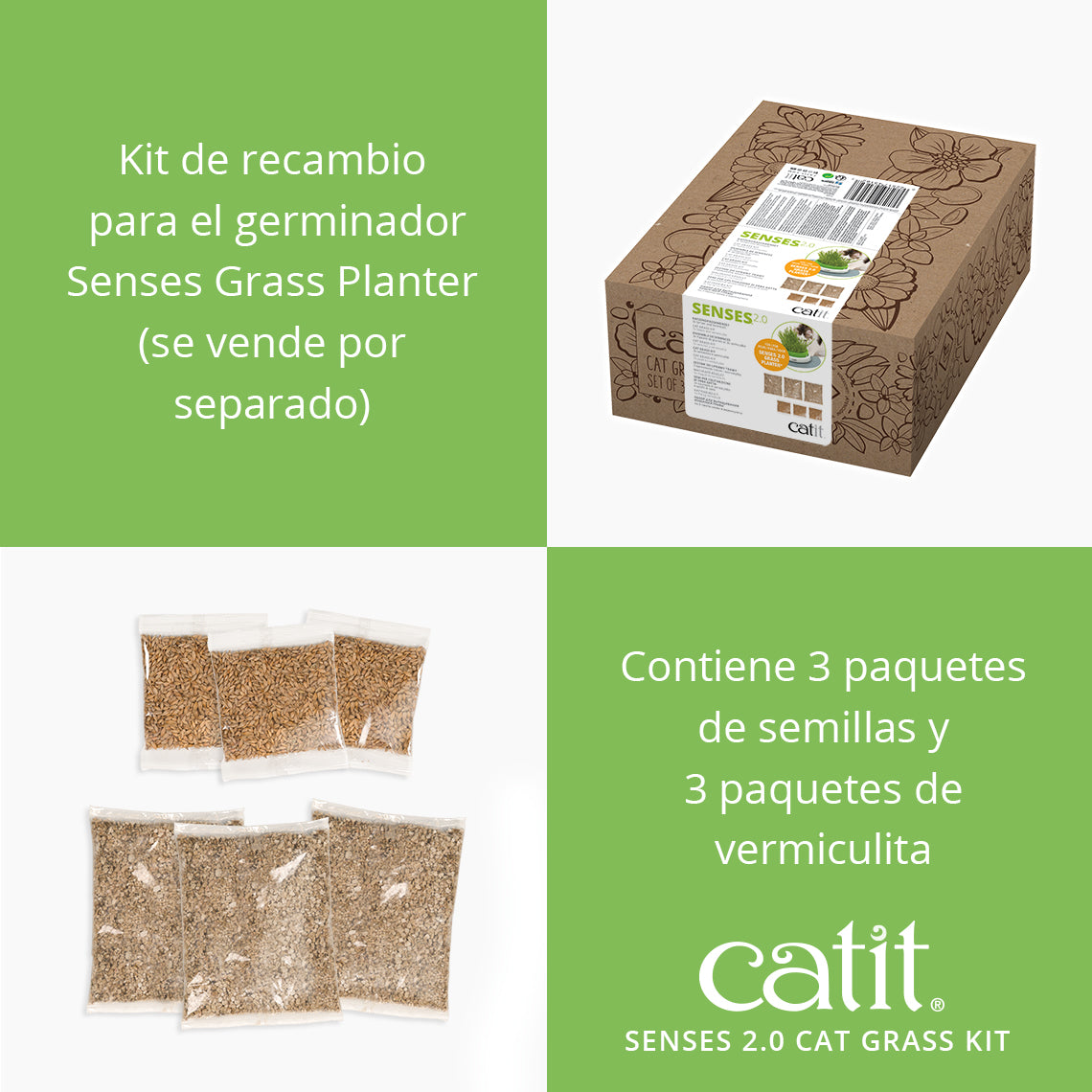 Kit de hierba Cat Grass Kit Catit