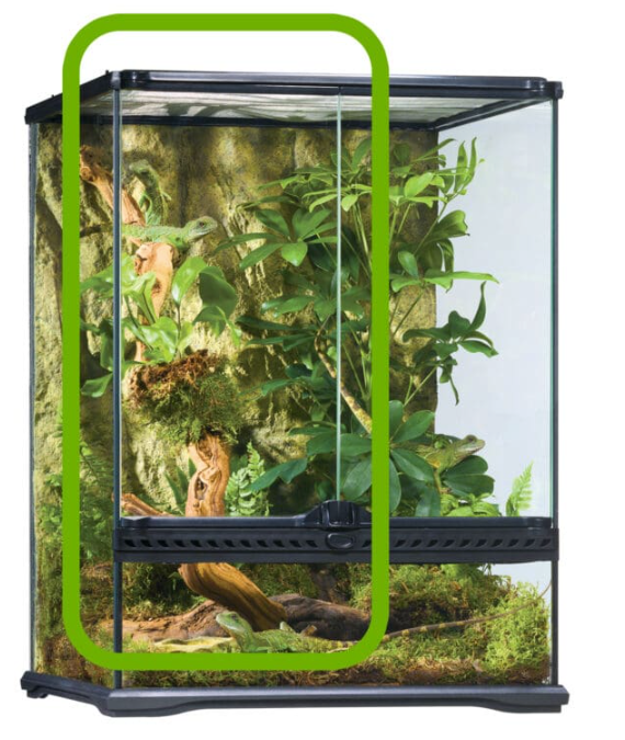 Puertas de cristal de repuesto para terrario Exo Terra PT2607