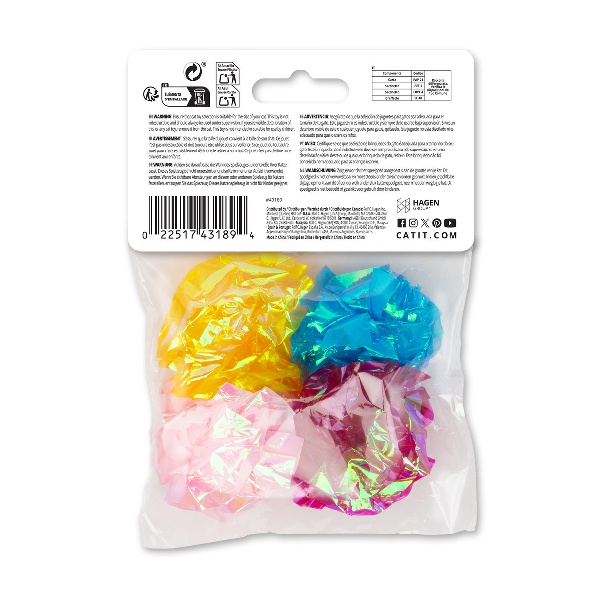 Catit Pelota de papel arrugado 4pc