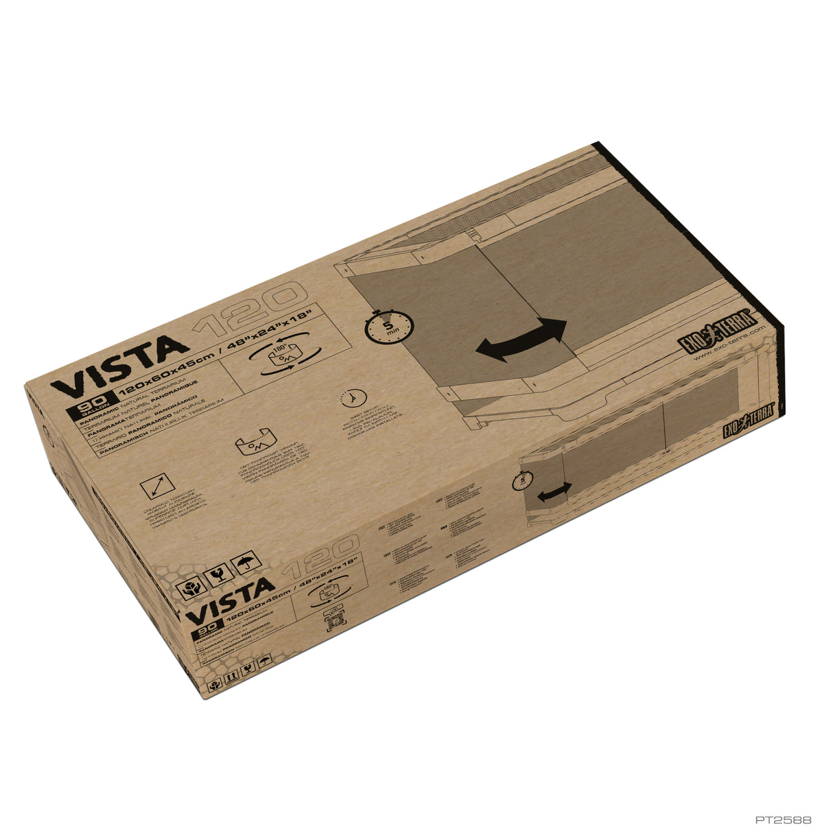 Terrario Cristal Panoramico  Vista Exo Terra