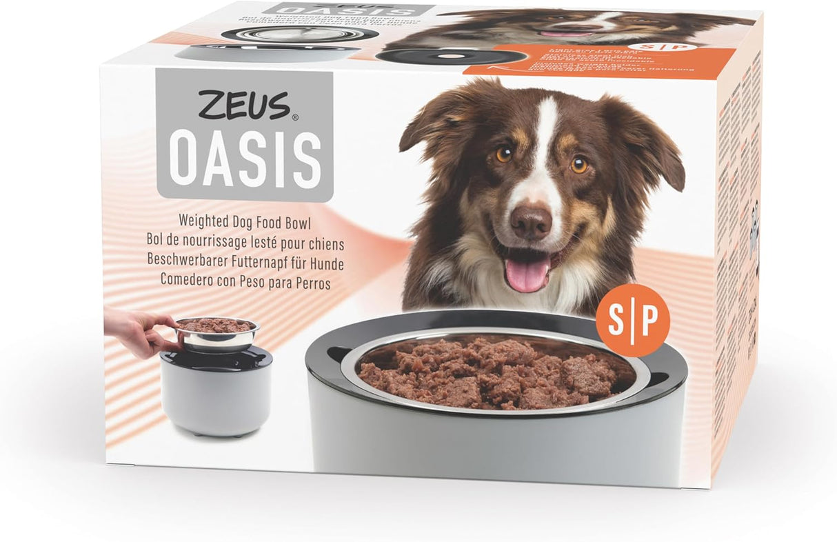 Comedero elevado con peso Zeus Oasis