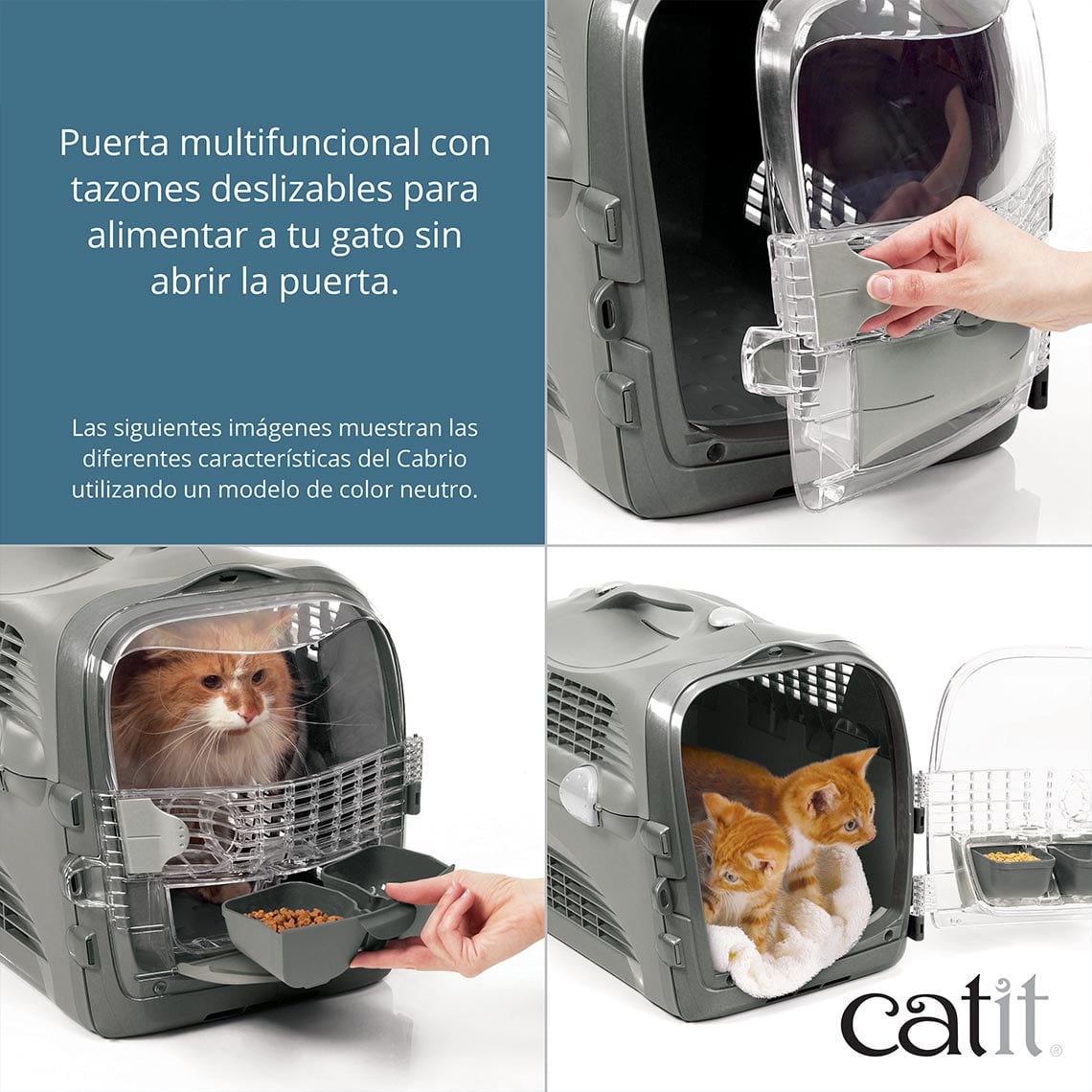 Transportín para gatos Catit Cabrio