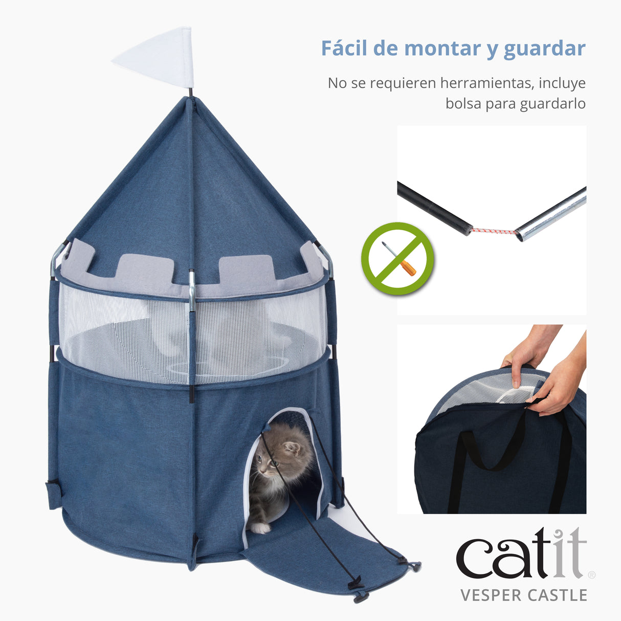 Castillo de juego plegable para gatos Catit Vesper Castle